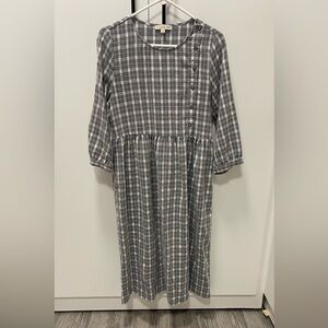Plaid Midi Dress